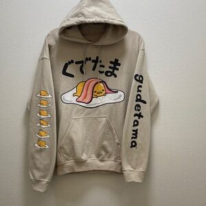 Sanrio Gudetama original Tan Hoodie sweater unisex size M